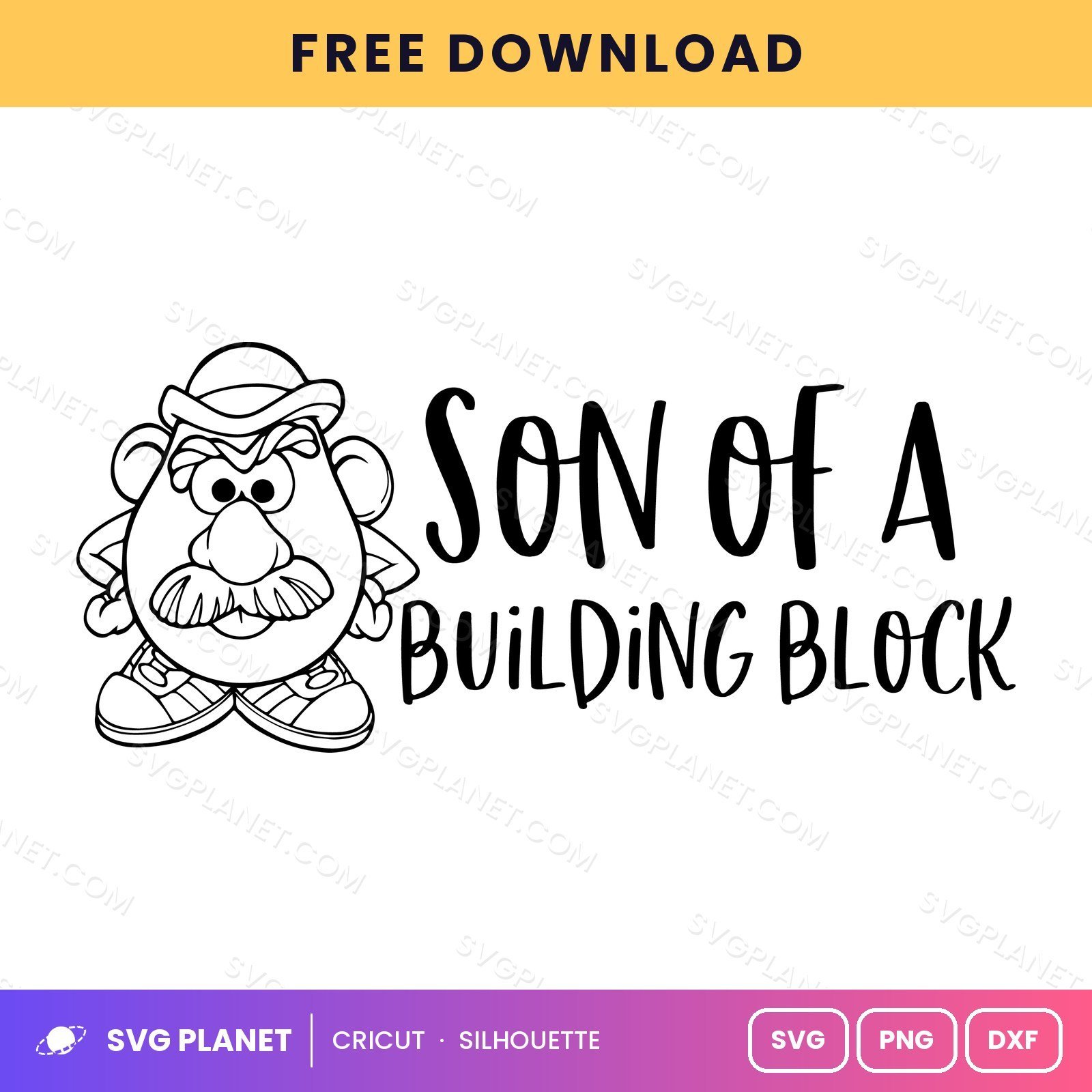 Son Of A Building Block Free SVG PNG DXF - Image 2