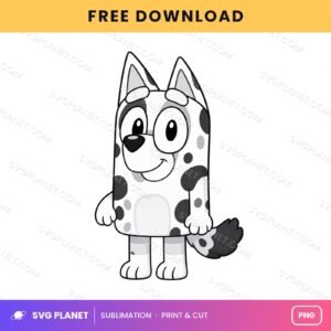 Spotted Puppy Black And White Free Sublimation PNG