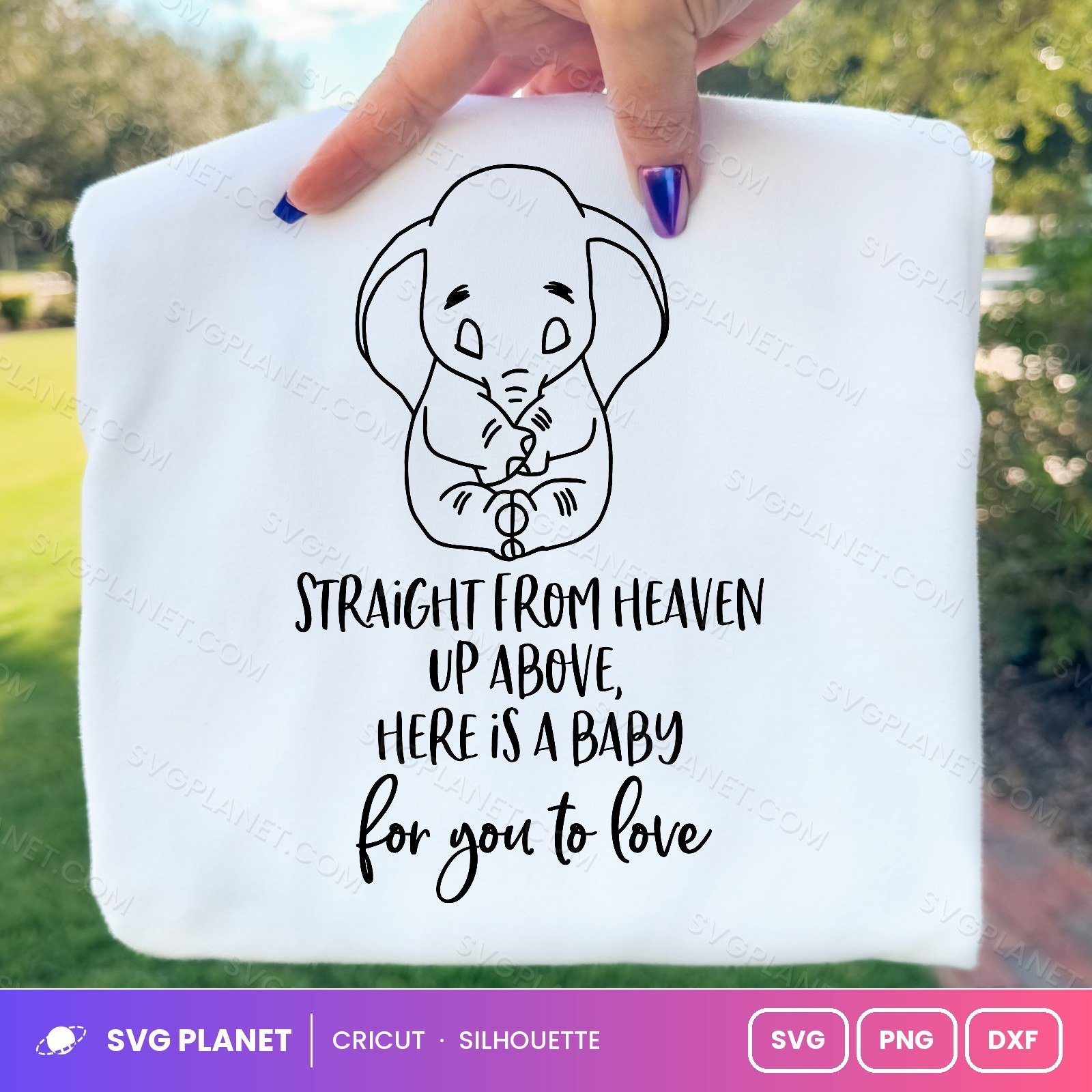 Straight From Heaven Free SVG PNG DXF