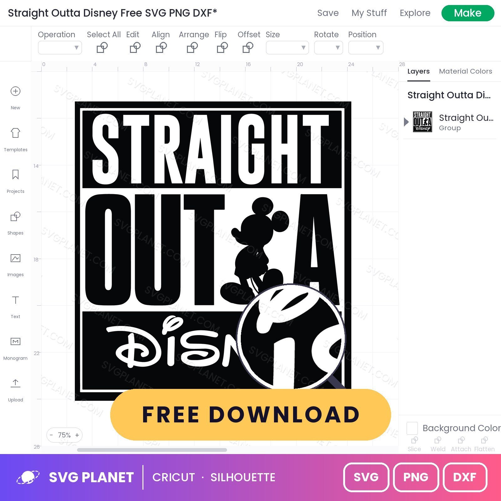 Straight Outta Disney Free SVG PNG DXF - Image 3