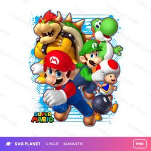 Super Mario Group, Mario Luigi Bowser Yoshi Artwork, Super Mario Sublimation Other PNG