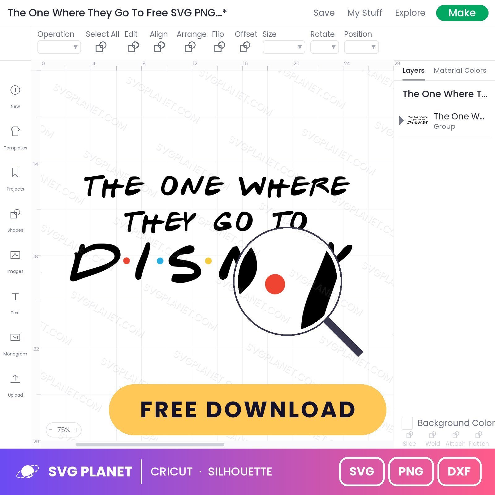The One Where They Go To Free SVG PNG DXF - Image 3