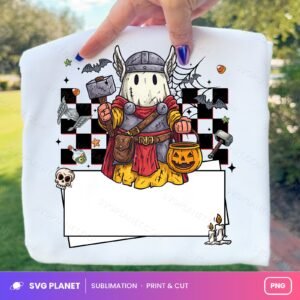 Thor Ghost Trick Or Treat Blank Name Sign PNG