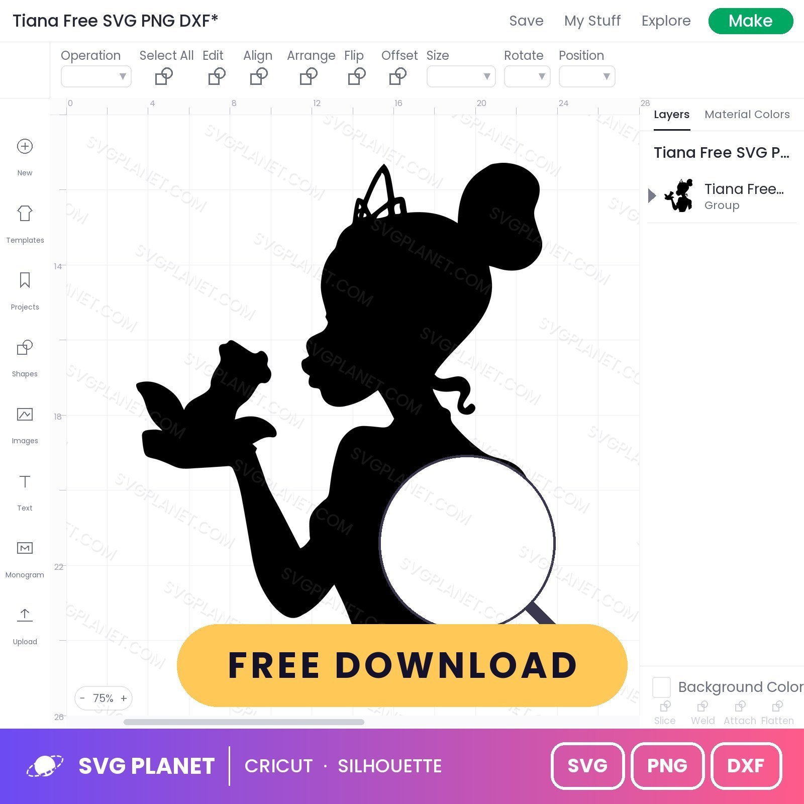 Tiana Free SVG PNG DXF - Image 3