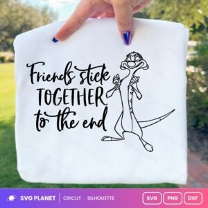 Timon Friends Stick Together Free SVG PNG DXF
