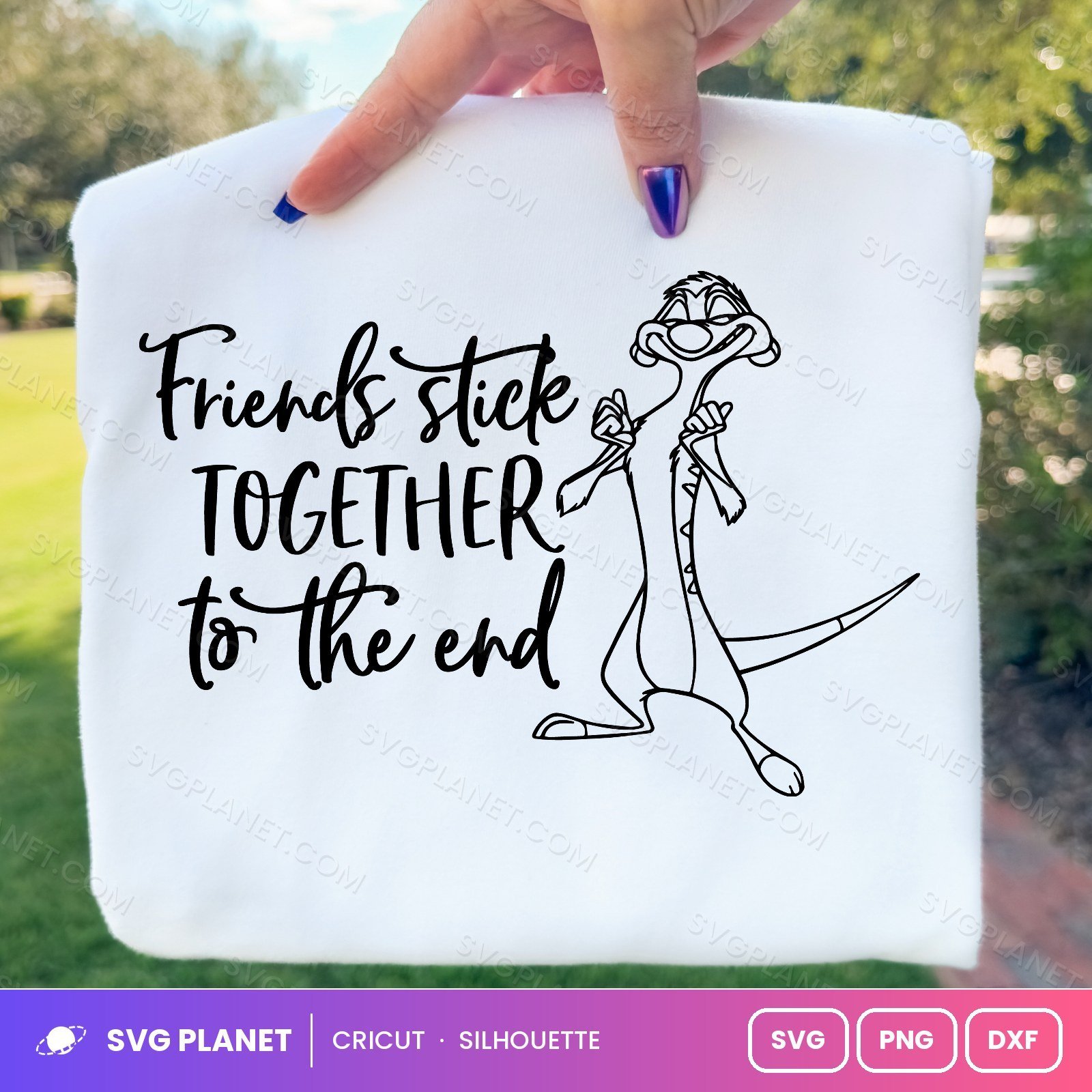 Timon Friends Stick Together Free SVG PNG DXF