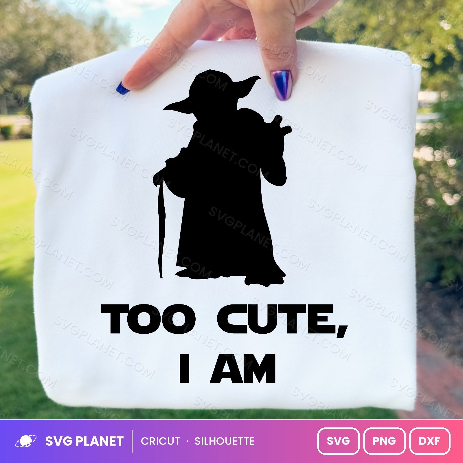 Too Cute I Am Free SVG PNG DXF