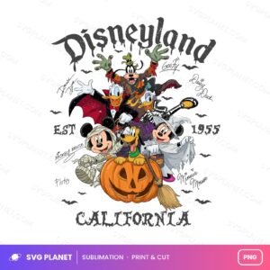 Vintage Disneyland Mickey And Friends Halloween, Disneyland Est. 1955 California PNG