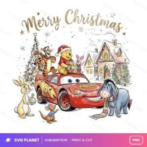 Winnie The Pooh Christmas, Lightning Mc Queen Xmas Clipart, Tigger Piglet Eeyore Holiday Art PNG