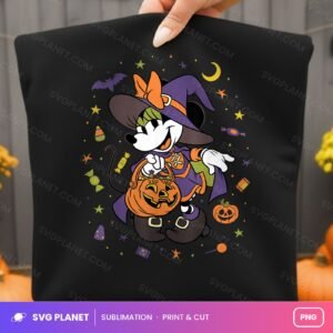 Witch Minnie Mouse Trick Or Treat Pumpkin PNG