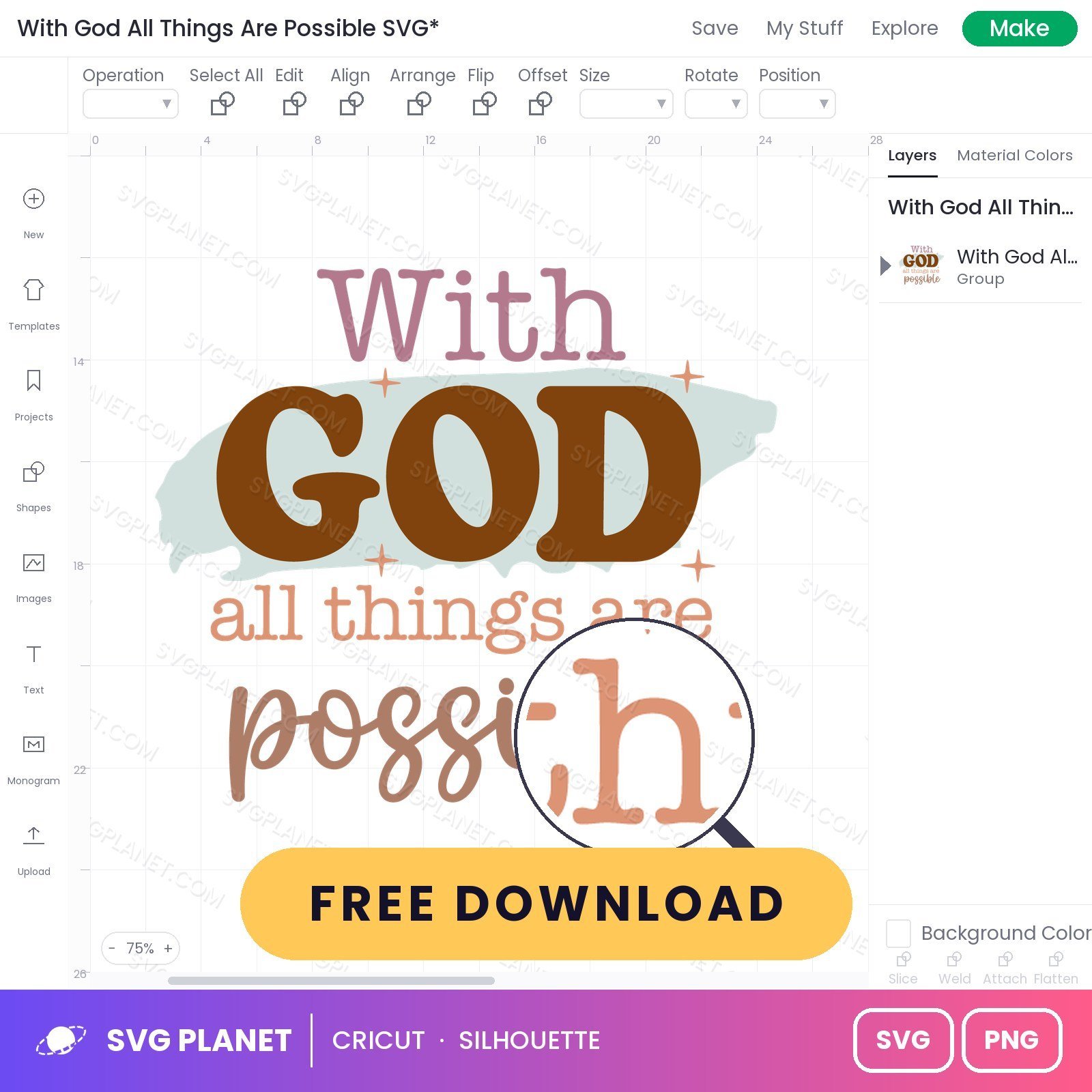 With God All Things Are Possible SVG - Image 2