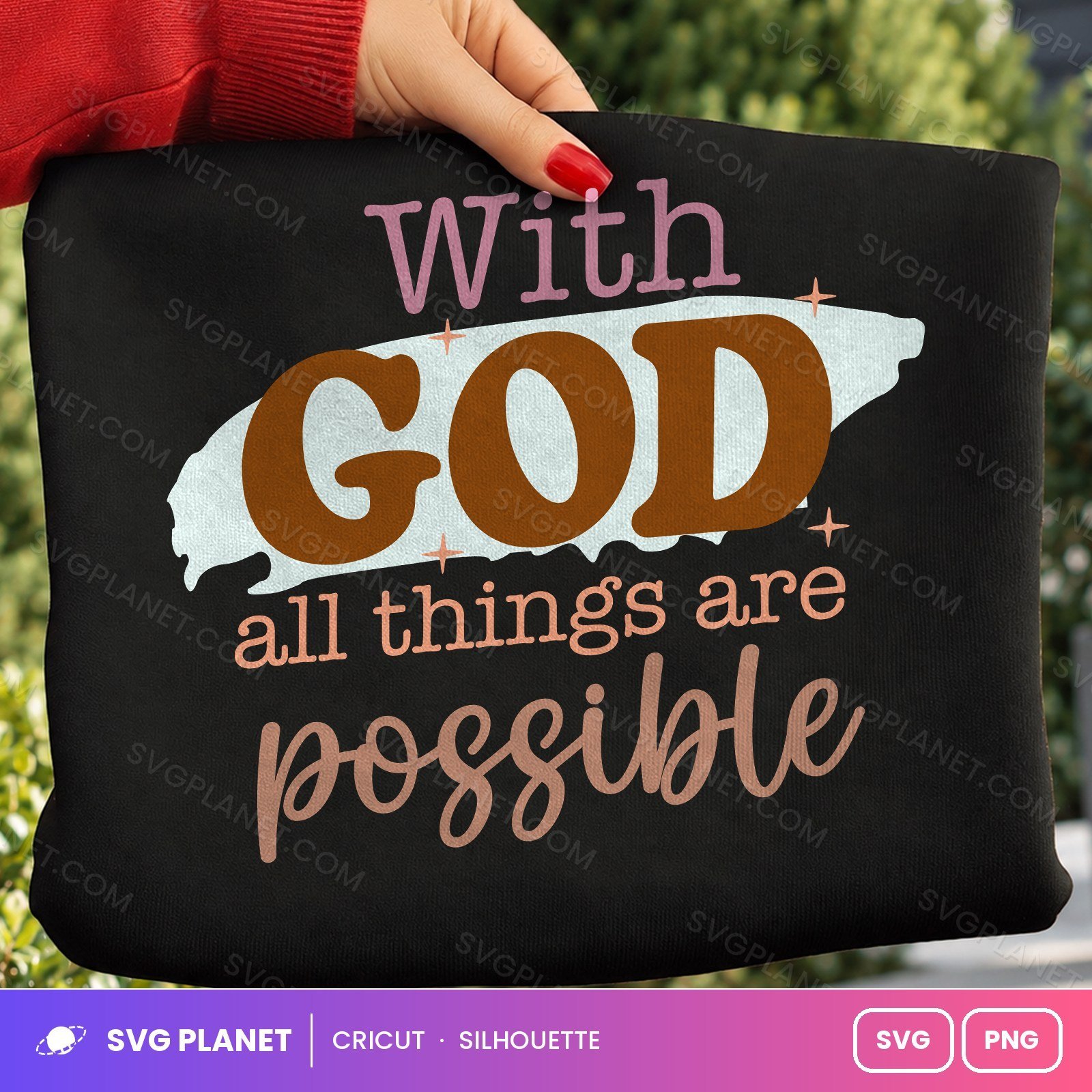 With God All Things Are Possible SVG - Image 3