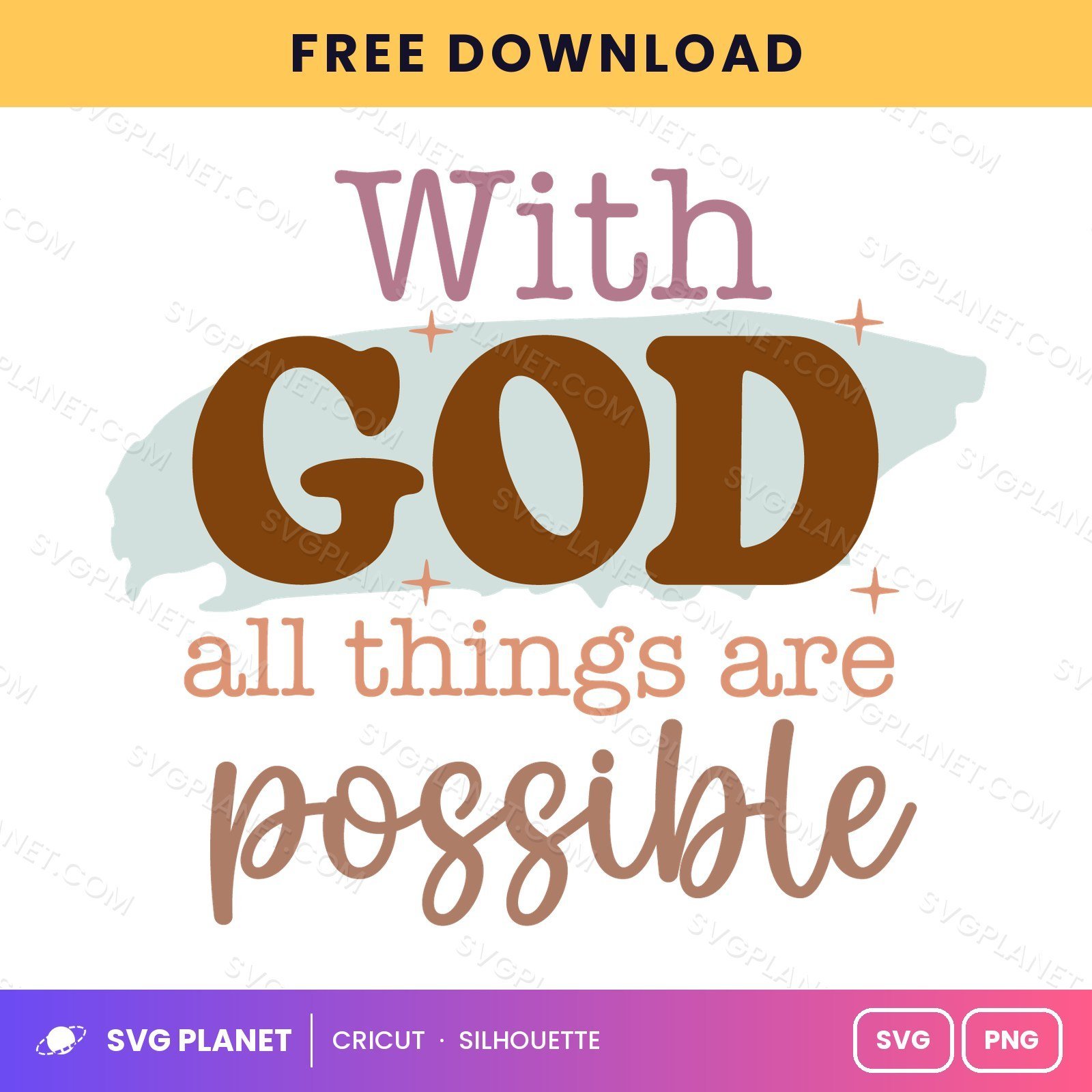 With God All Things Are Possible SVG