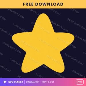 Yellow Star Free Sublimation PNG