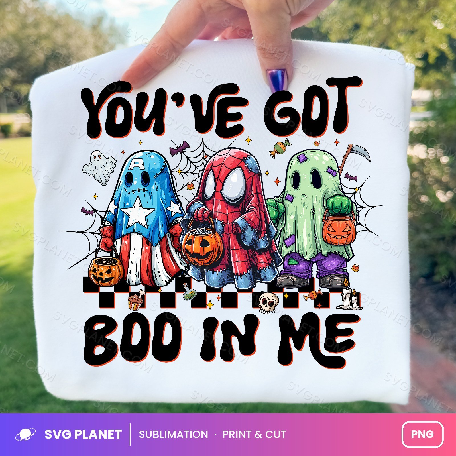 Youve Got Boo In Me Superhero Ghosts PNG